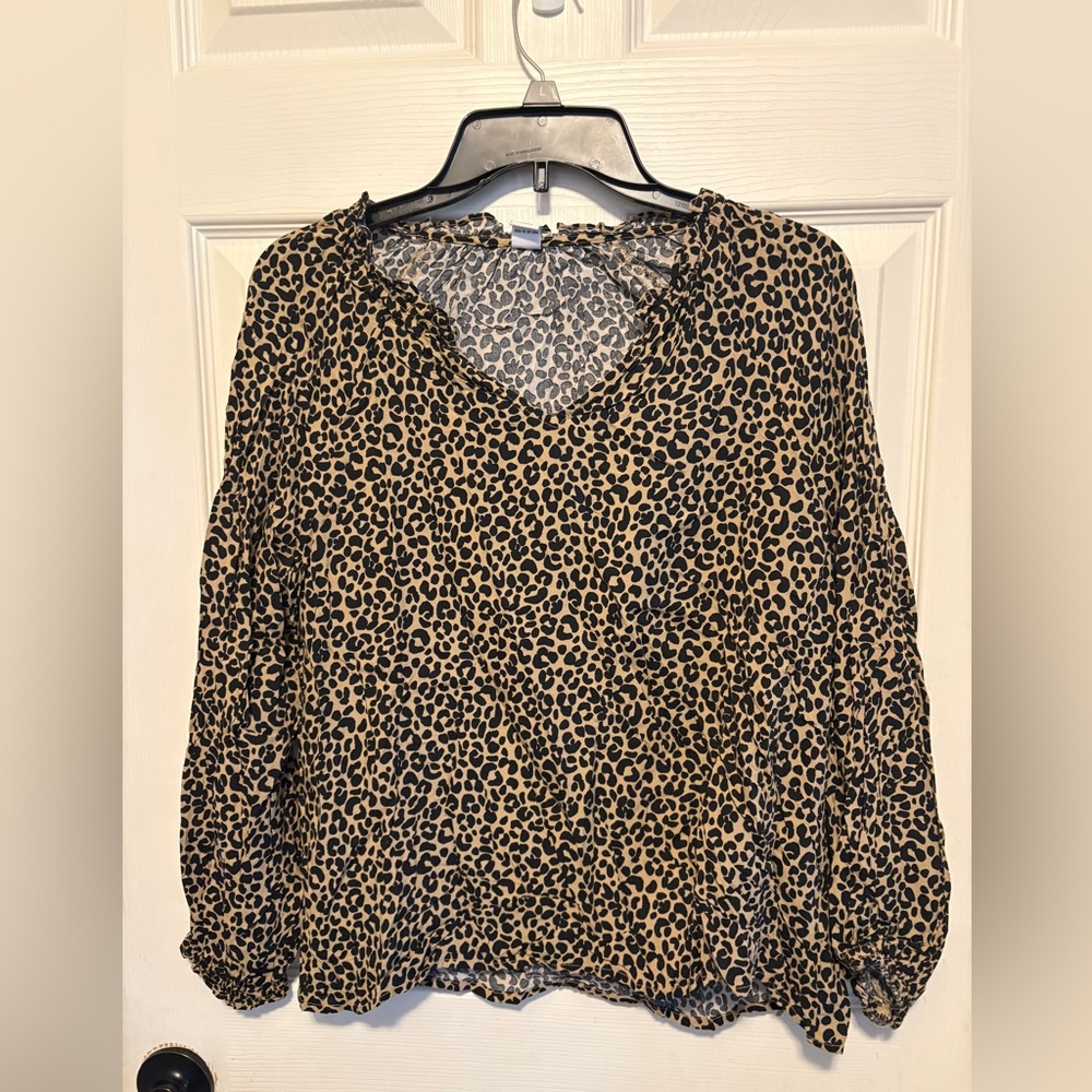 Old Navy Leopard Print Blouse